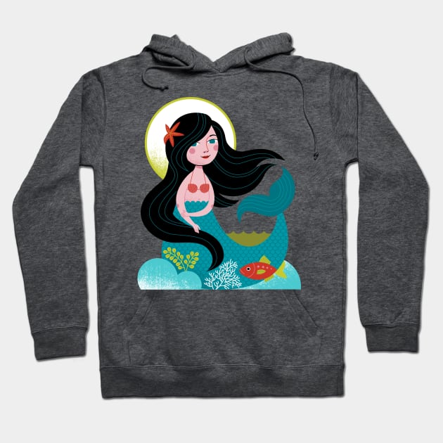 Mermaid Hoodie by Lucie Rice Illustration and Design, LLC